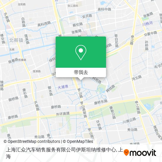 上海汇众汽车销售服务有限公司伊斯坦纳维修中心地图