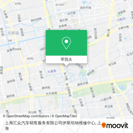 上海汇众汽车销售服务有限公司伊斯坦纳维修中心地图
