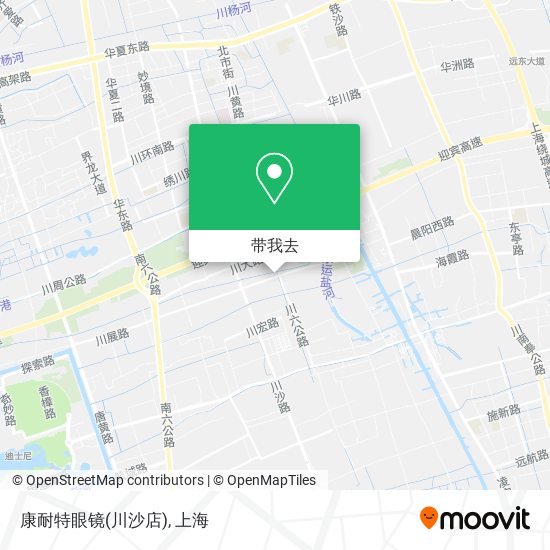 康耐特眼镜(川沙店)地图