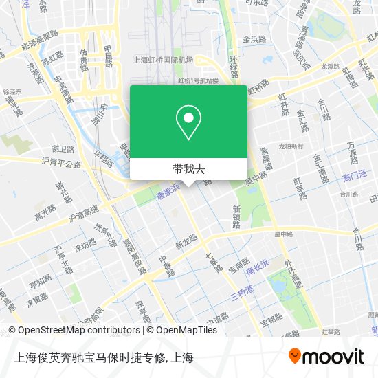 上海俊英奔驰宝马保时捷专修地图