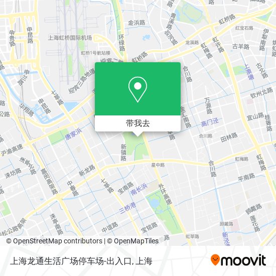 上海龙通生活广场停车场-出入口地图