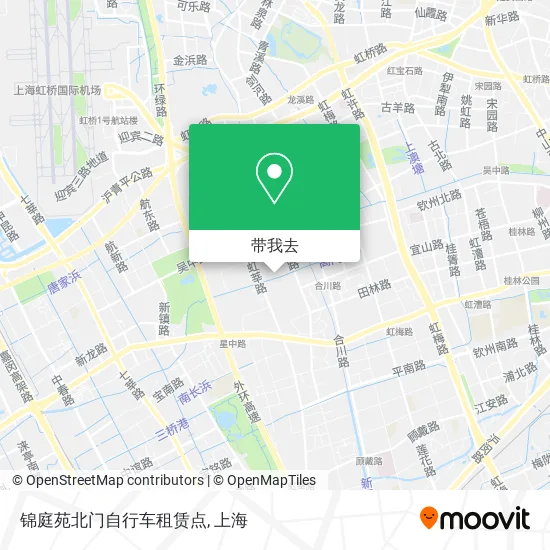 锦庭苑北门自行车租赁点地图