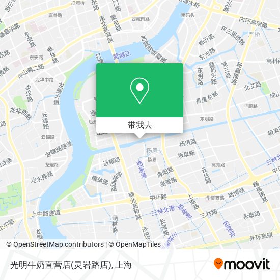 光明牛奶直营店(灵岩路店)地图