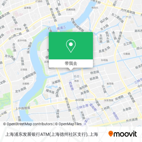 上海浦东发展银行ATM(上海德州社区支行)地图