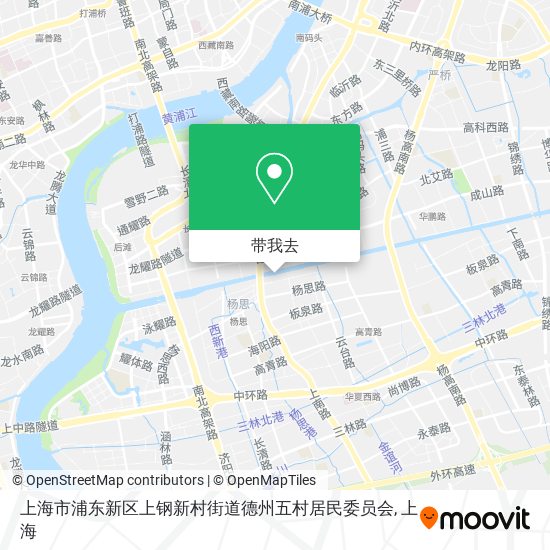 上海市浦东新区上钢新村街道德州五村居民委员会地图