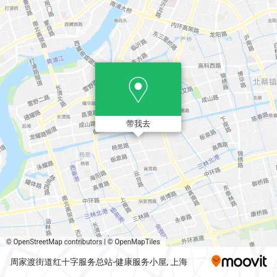 周家渡街道红十字服务总站-健康服务小屋地图