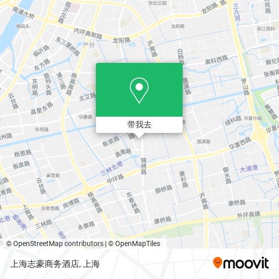 上海志豪商务酒店地图