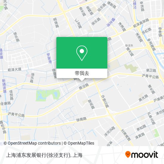 上海浦东发展银行(徐泾支行)地图