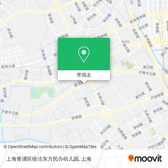 上海青浦区徐泾东方民办幼儿园地图