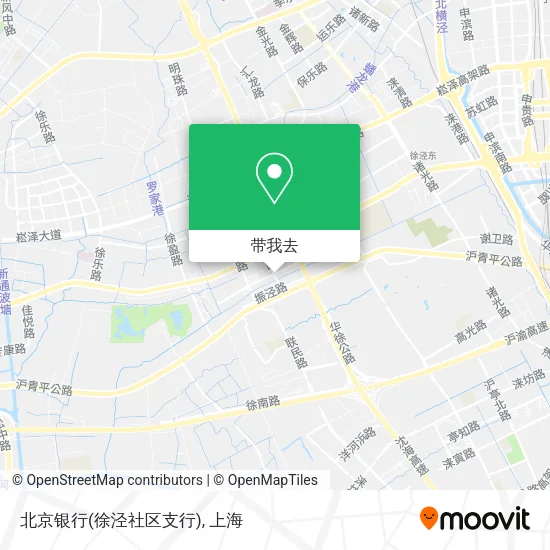 北京银行(徐泾社区支行)地图