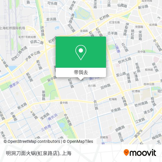 明洞刀面火锅(虹泉路店)地图