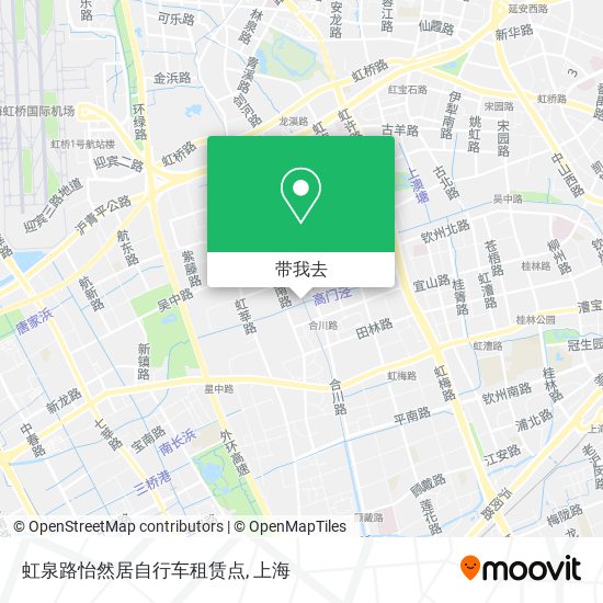 虹泉路怡然居自行车租赁点地图