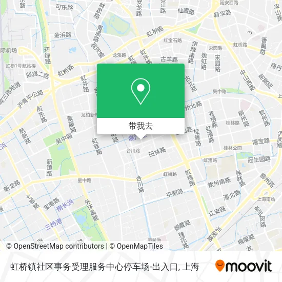 虹桥镇社区事务受理服务中心停车场-出入口地图