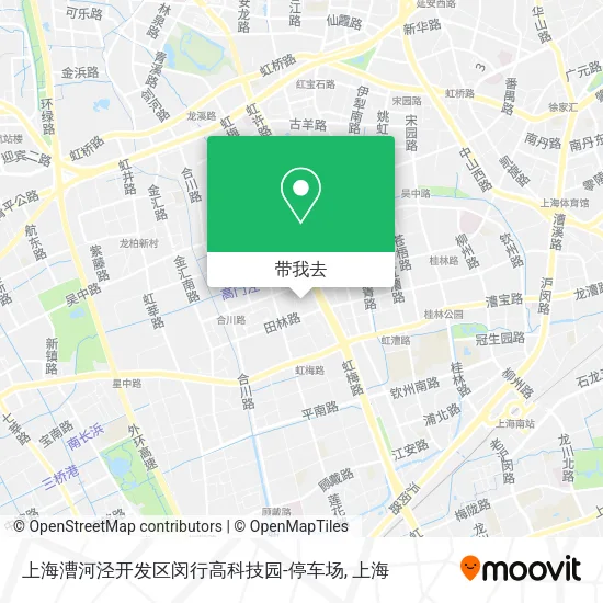 上海漕河泾开发区闵行高科技园-停车场地图