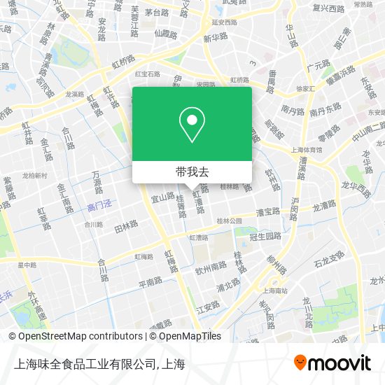 上海味全食品工业有限公司地图