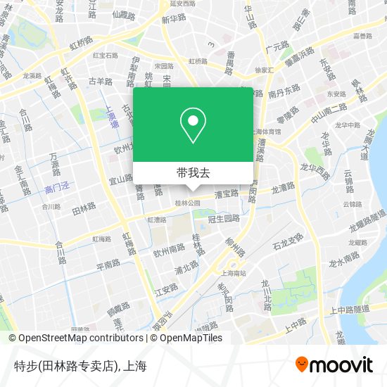 特步(田林路专卖店)地图