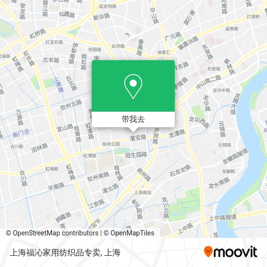 上海福沁家用纺织品专卖地图