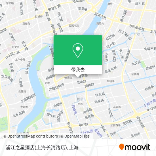 浦江之星酒店(上海长清路店)地图