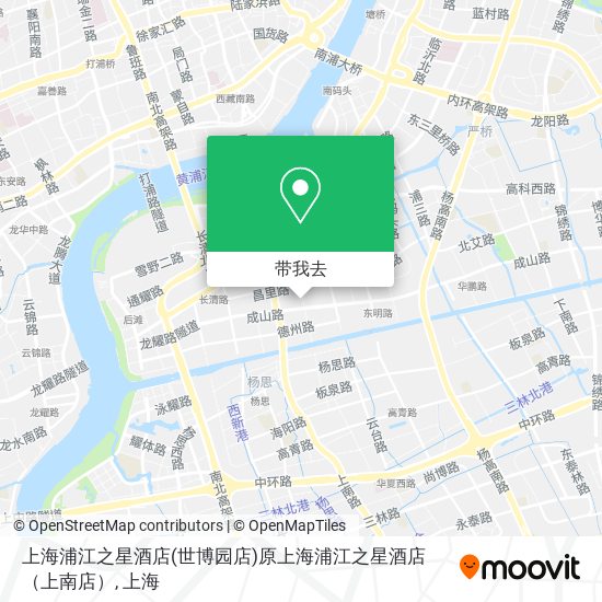 上海浦江之星酒店(世博园店)原上海浦江之星酒店（上南店）地图