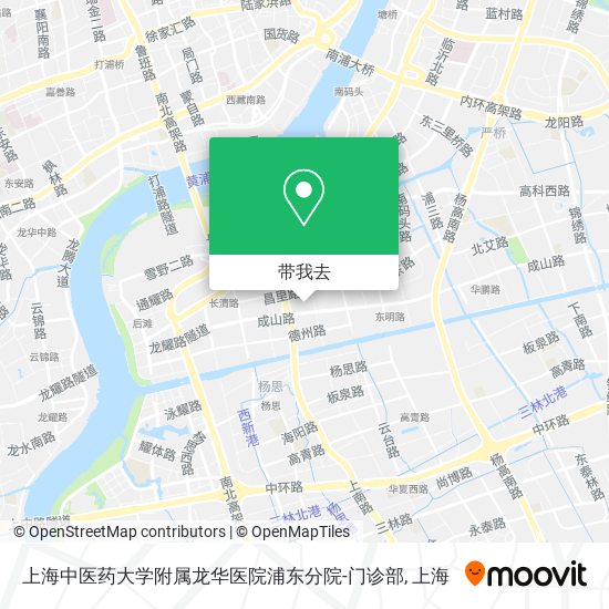 上海中医药大学附属龙华医院浦东分院-门诊部地图