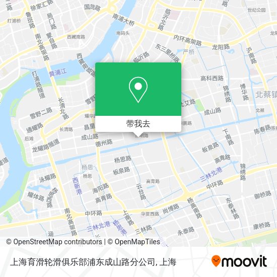上海育滑轮滑俱乐部浦东成山路分公司地图