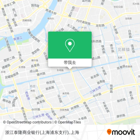 浙江泰隆商业银行(上海浦东支行)地图