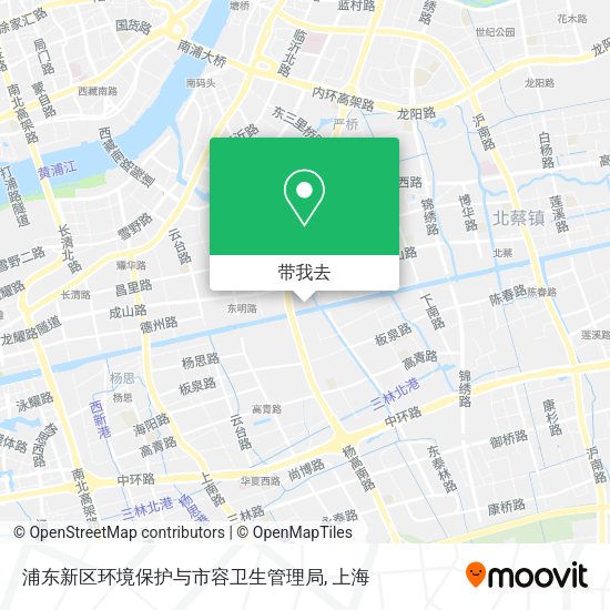 浦东新区环境保护与市容卫生管理局地图