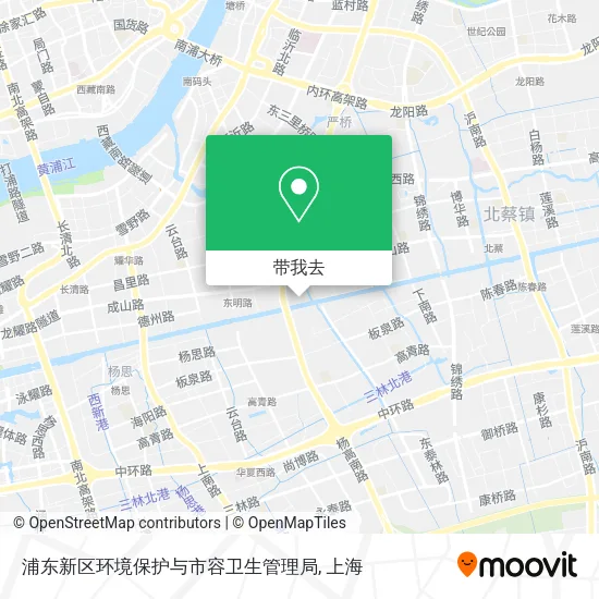 浦东新区环境保护与市容卫生管理局地图