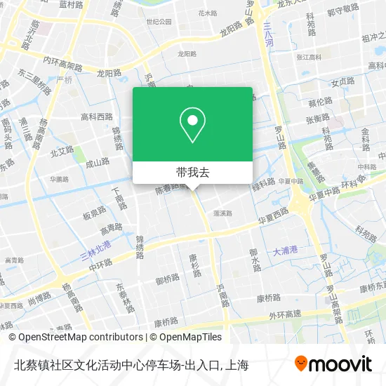 北蔡镇社区文化活动中心停车场-出入口地图