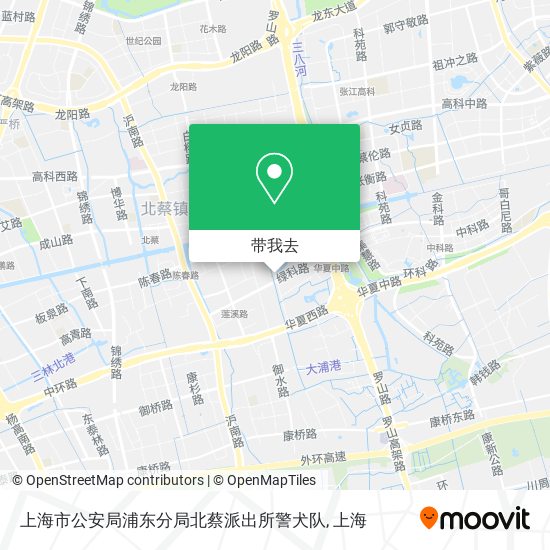 上海市公安局浦东分局北蔡派出所警犬队地图