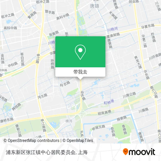 浦东新区张江镇中心居民委员会地图