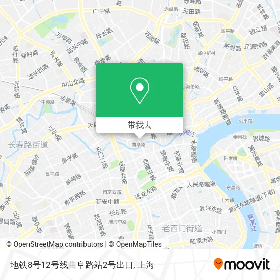 地铁8号12号线曲阜路站2号出口地图