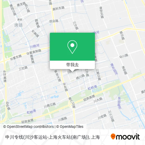 申川专线(川沙客运站-上海火车站(南广场))地图