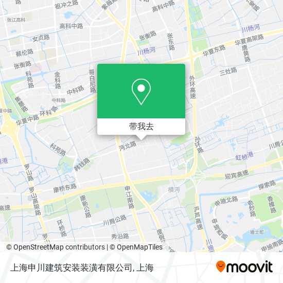 上海申川建筑安装装潢有限公司地图