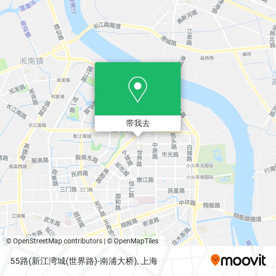 55路(新江湾城(世界路)-南浦大桥)地图