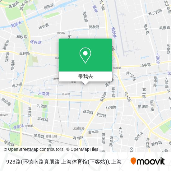 923路(环镇南路真朋路-上海体育馆(下客站))地图
