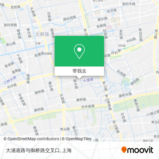 大浦港路与御桥路交叉口地图