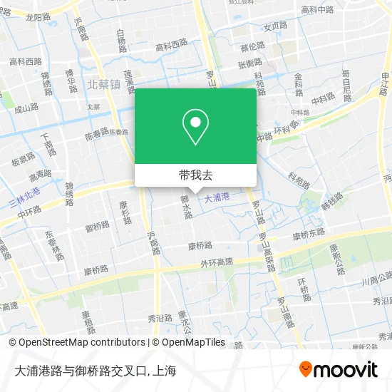 大浦港路与御桥路交叉口地图