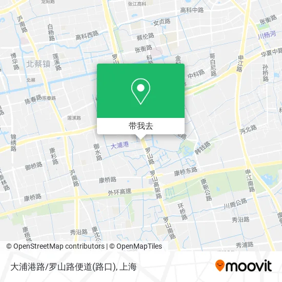 大浦港路/罗山路便道(路口)地图