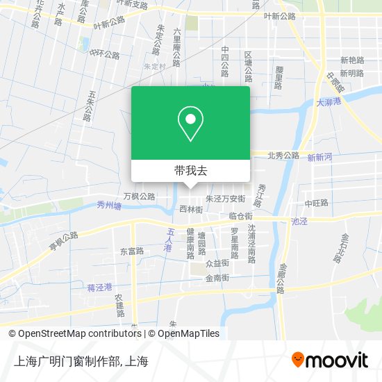 上海广明门窗制作部地图