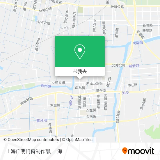 上海广明门窗制作部地图