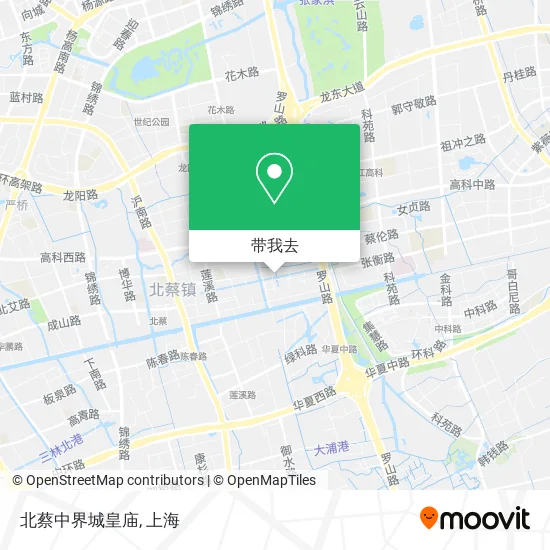 北蔡中界城皇庙地图