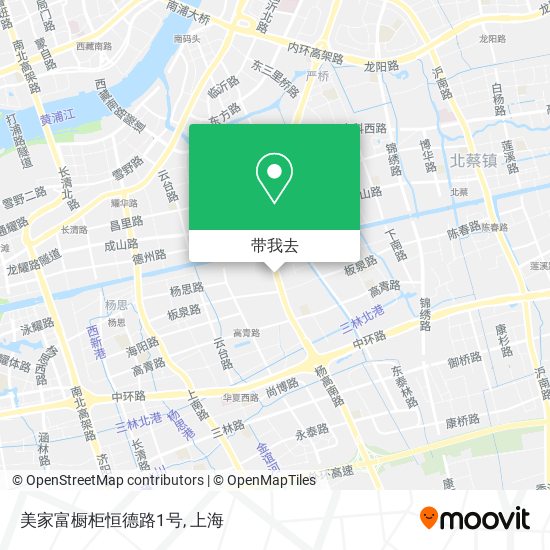 美家富橱柜恒德路1号地图