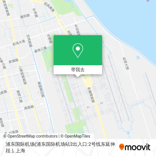 浦东国际机场(浦东国际机场站2出入口:2号线东延伸段.)地图
