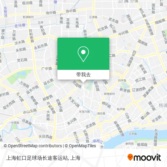 上海虹口足球场长途客运站地图