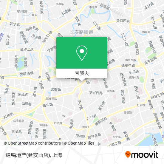 建鸣地产(延安西店)地图