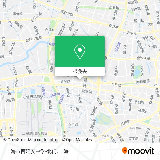 上海市西延安中学-北门地图