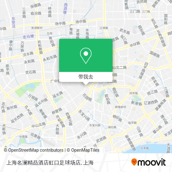 上海名澜精品酒店虹口足球场店地图
