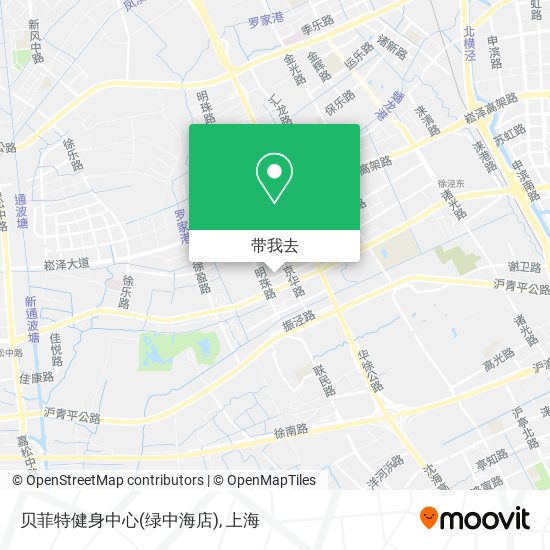 贝菲特健身中心(绿中海店)地图