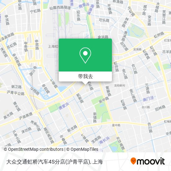 大众交通虹桥汽车4S分店(沪青平店)地图